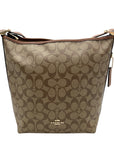 Coach Brown Signature Coated Canvas Val Duffle Bag C2819