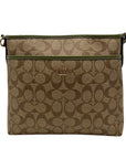 Coach Brown Signature File Crossbody Bag