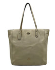Coach Cream Pebbled Leather Turnlock Tote Bag-F12164