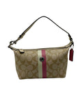 Coach Legacy Beige Canvas Signature Stripe Top Handle Bag