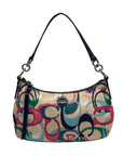 Coach Multi-Colored Signature Fabric Shoulder Bag