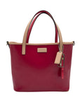 Coach Pink & Tan Leather Park Metro Convertible Tote F26731