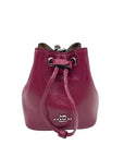 Coach Purple Patent Leather Crinkle Drawstring Wristlet