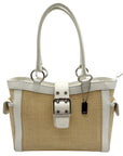 Coach Straw Raffia And Leather Vintage Legacy Shoulder Bag M7904