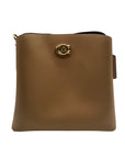 Coach Tan Pebbled Leather Charlie Bucket Bag