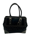 Coach Vintage Hamptons Black Signature Canvas Satchel Bag F11220