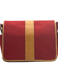 Coach Vintage Red Canvas And Leather Transatlantic Messenger Bag