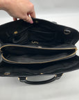 Michael Kors Black Saffiano Leather Savannah Convertible Satchel Bag