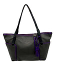 Cole Haan Grey Pebbled Leather Shoulder Bag