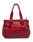 Cole Hann Red Pebbled Leather Large Satchel