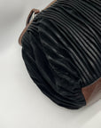 Gambini Black Pleated Suede Shoulder Bag