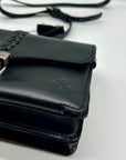 Patricia Nash Black Leather Fringe Crossbody Bag