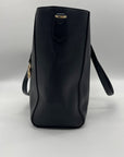 Michael Kors Black Pebbled Leather Kimberly Large Tote Bag