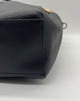 Michael Kors Black Pebbled Leather Kimberly Large Tote Bag