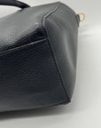 Michael Kors Black Pebbled Leather Kimberly Large Tote Bag
