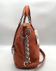 Michael Kors Tangerine Leather Astor Chain Convertible Satchel Bag