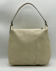 Dooney & Bourke Beige Pebbled Leather Hobo Bag