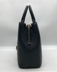 Michael Kors Black Saffiano Leather Middle Zip Savannah Convertible Tote