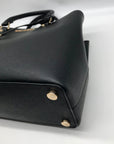 Michael Kors Black Saffiano Leather Middle Zip Savannah Convertible Tote