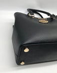 Michael Kors Black Saffiano Leather Middle Zip Savannah Convertible Tote