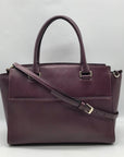Kate Spade Plum Boarskin Leather Grove Street Lana Convertible Satchel