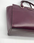 Kate Spade Plum Boarskin Leather Grove Street Lana Convertible Satchel
