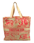 Christian Dior Pink Raffia Dioriviera Beach Tote Bag
