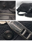 Burberry Black Nylon & Leather Trim Logo Montclare Tote
