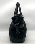 Burberry Black Nylon & Leather Trim Logo Montclare Tote