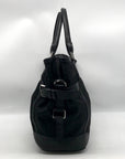 Burberry Black Nylon & Leather Trim Logo Montclare Tote