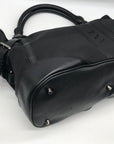 Burberry Black Nylon & Leather Trim Logo Montclare Tote