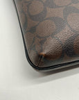 Coach Brown Signature Canvas Rowan File Bag C1554