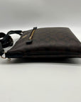 Coach Brown Signature Canvas Rowan File Bag C1554
