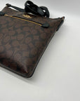 Coach Brown Signature Canvas Rowan File Bag C1554