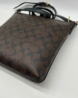 Coach Brown Signature Canvas Rowan File Bag C1554