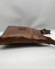 Unbranded Brown Faux Leather Bohemian Style Handmade Crossbody Bag