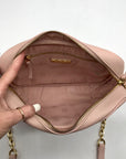 Tory Burch Blush Pink Leather Alexa Stitch Camera Crossbody Bag