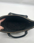 Michael Kors Cindy Black Saffiano Leather Dome Satchel Crossbody