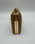 Nina Gold Rhinestone Evening Clutch/Crossbody Purse