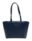 DKNY Blue Faux Leather Bryant Tote Bag