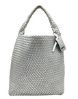 DKNY Silver Basket Weave Giselle Hobo Shoulder Bag