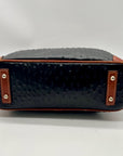 Dooney & Bourke Black & Brown Ostrich Leather Charleston Tote