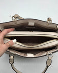 Kate Spade Light Sand Pebbled Leather Leila Convertible Satchel