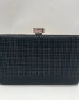 Nina Black Rhinestone Evening Clutch