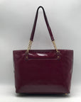 Michael Kors Burgundy Patent Leather Shoulder Bag