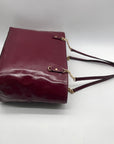 Michael Kors Burgundy Patent Leather Shoulder Bag