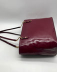 Michael Kors Burgundy Patent Leather Shoulder Bag