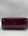 Michael Kors Burgundy Patent Leather Shoulder Bag