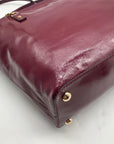 Michael Kors Burgundy Patent Leather Shoulder Bag