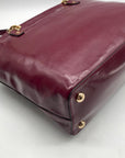 Michael Kors Burgundy Patent Leather Shoulder Bag